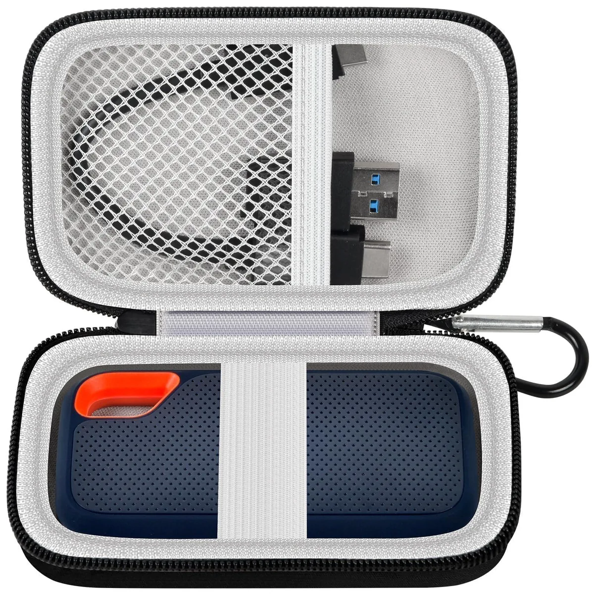 Black hard EVA carrying case for SanDisk Extreme Portable SSD