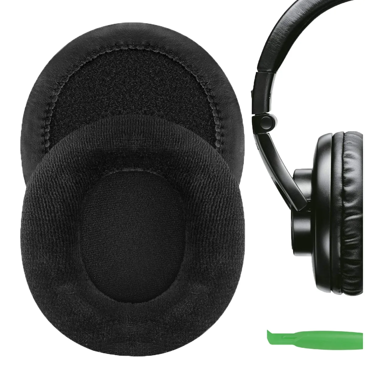 Geekria Geekria Comfort Velour Replacement Ear Pads for Shure HPAEC240/440/840/940 SRH840/440/940 (Black) — product photo