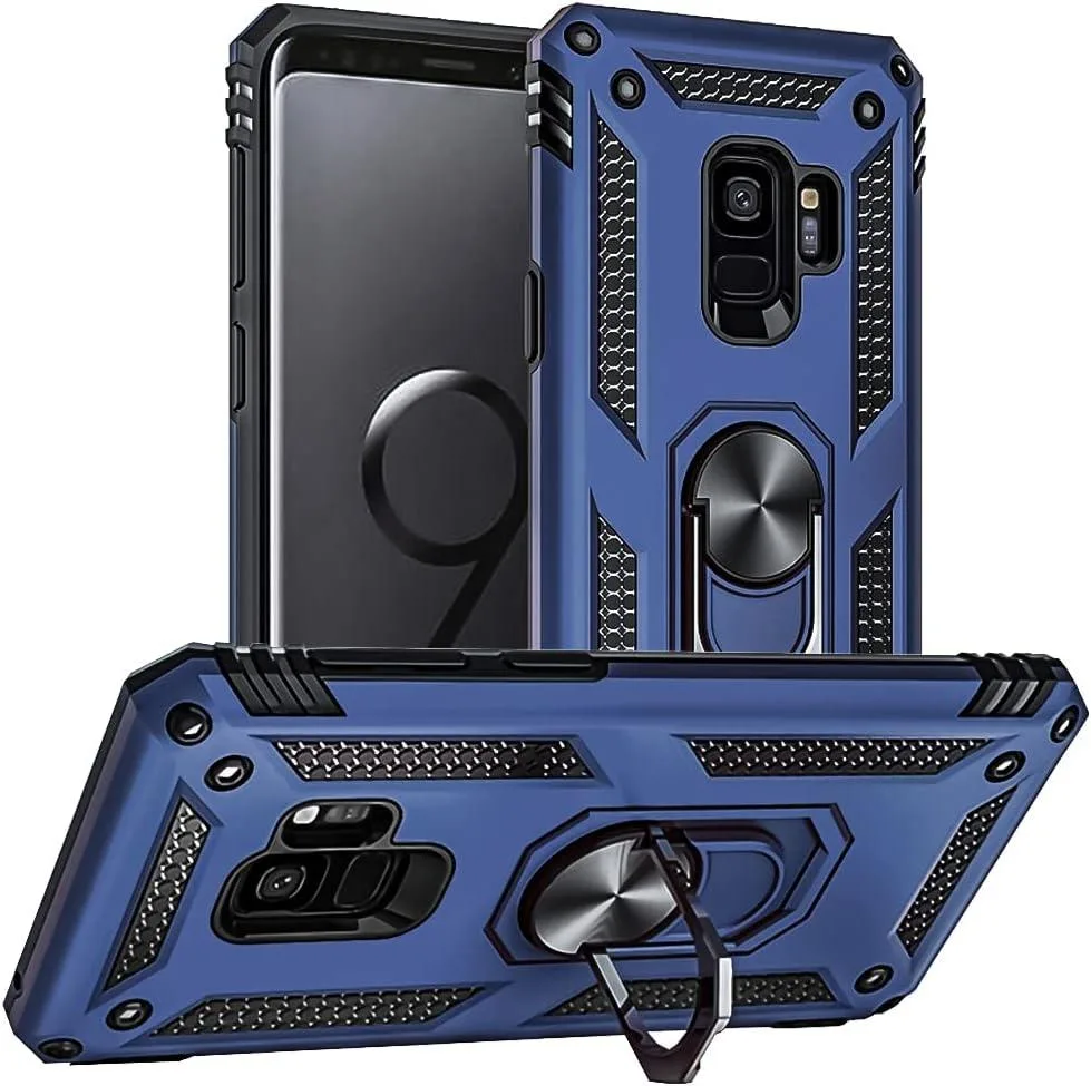 TAURKENAM TAURKENAM Samsung Galaxy S9 Case Blue 360° Kickstand Magnetic 16ft Drop Tested — product photo