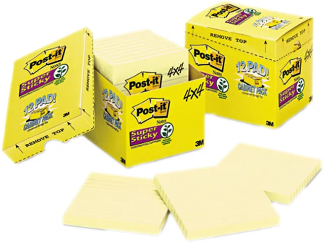 Post-it Post-it 675-12SSCP Sticky Notes, Canary Yellow, 12 Packs of 90 Sheets — product photo