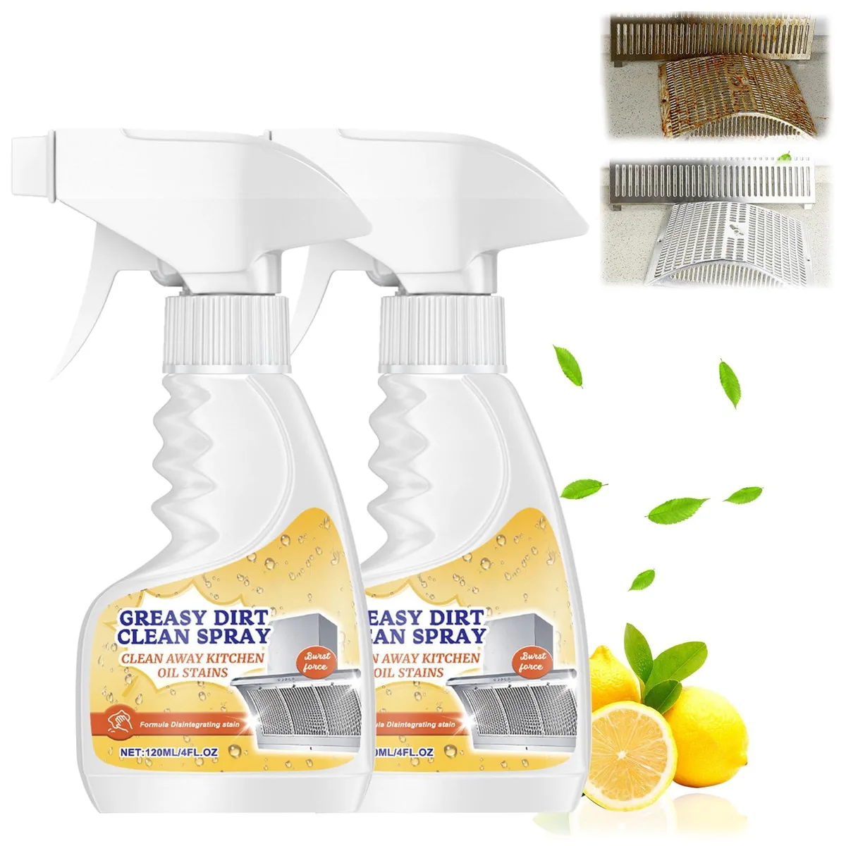 Two spray bottles of kitchen heavy-duty cleaner side by side