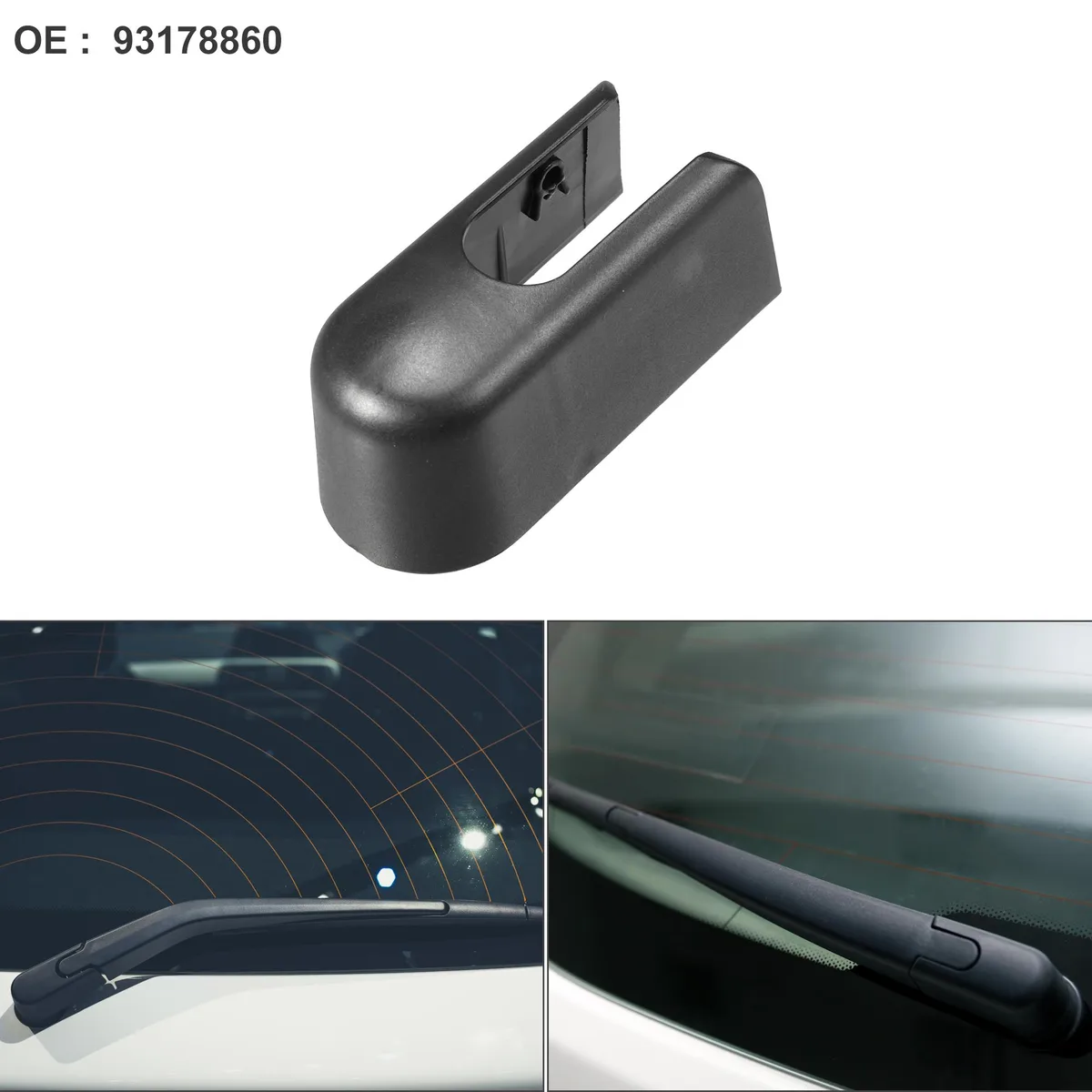 Unique-Bargains Unique-Bargains Rear Wiper Arm Cover Cap for Opel H GTC 2005-2010 Black — product photo