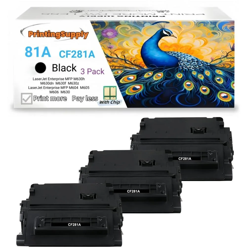 Aster Graphics Inc Aster Graphics Inc 81A CF281A Black Toner Cartridge 3 Pack — product photo