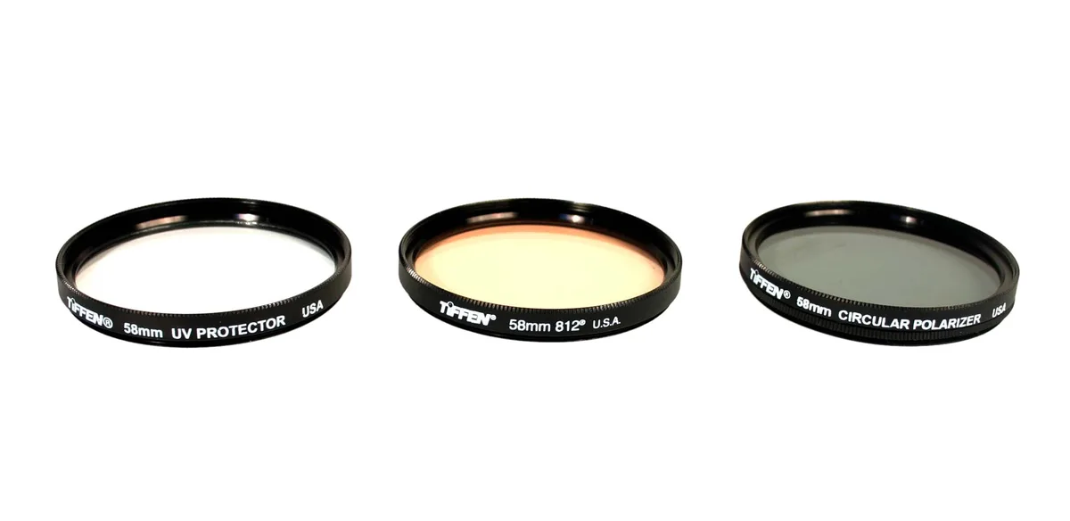 Tiffen Tiffen 58TPK1 58mm Filter Kit UV 812 Circular Polarizer camera filter — product photo