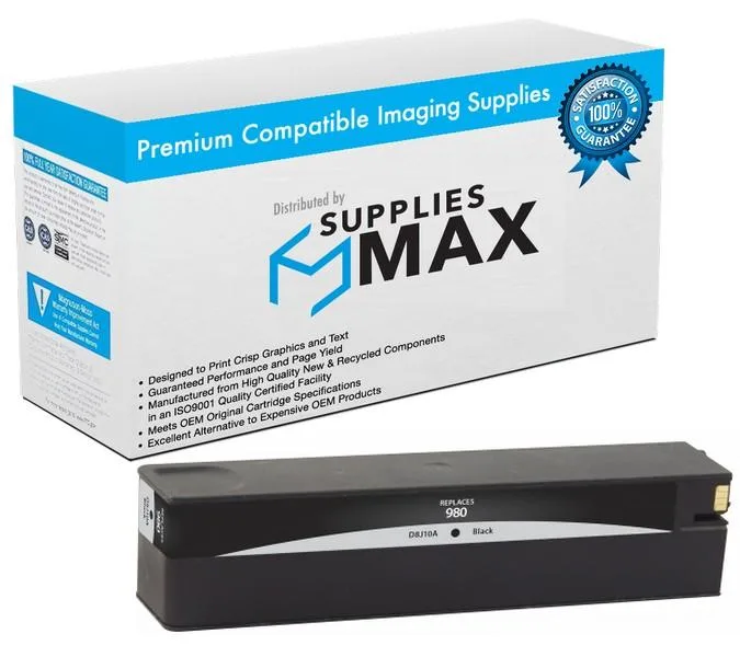 SuppliesMax SuppliesMax D8J10A Black Inkjet Cartridge 10000 Pages — product photo