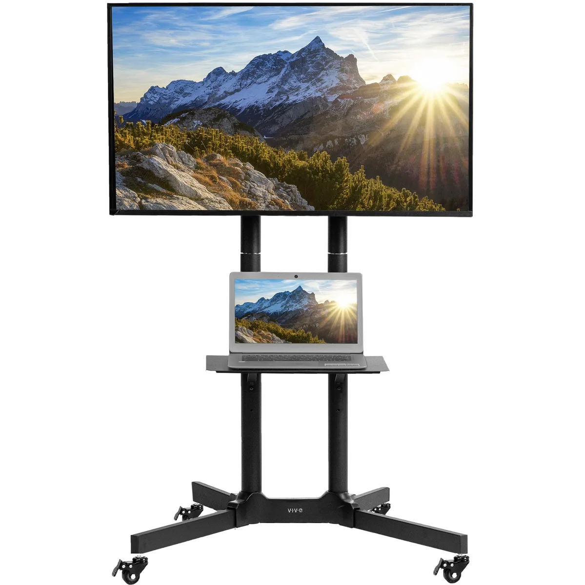 VIVO VIVO Mobile TV Cart 32–83 in 110 lbs Wheels Shelf — product photo