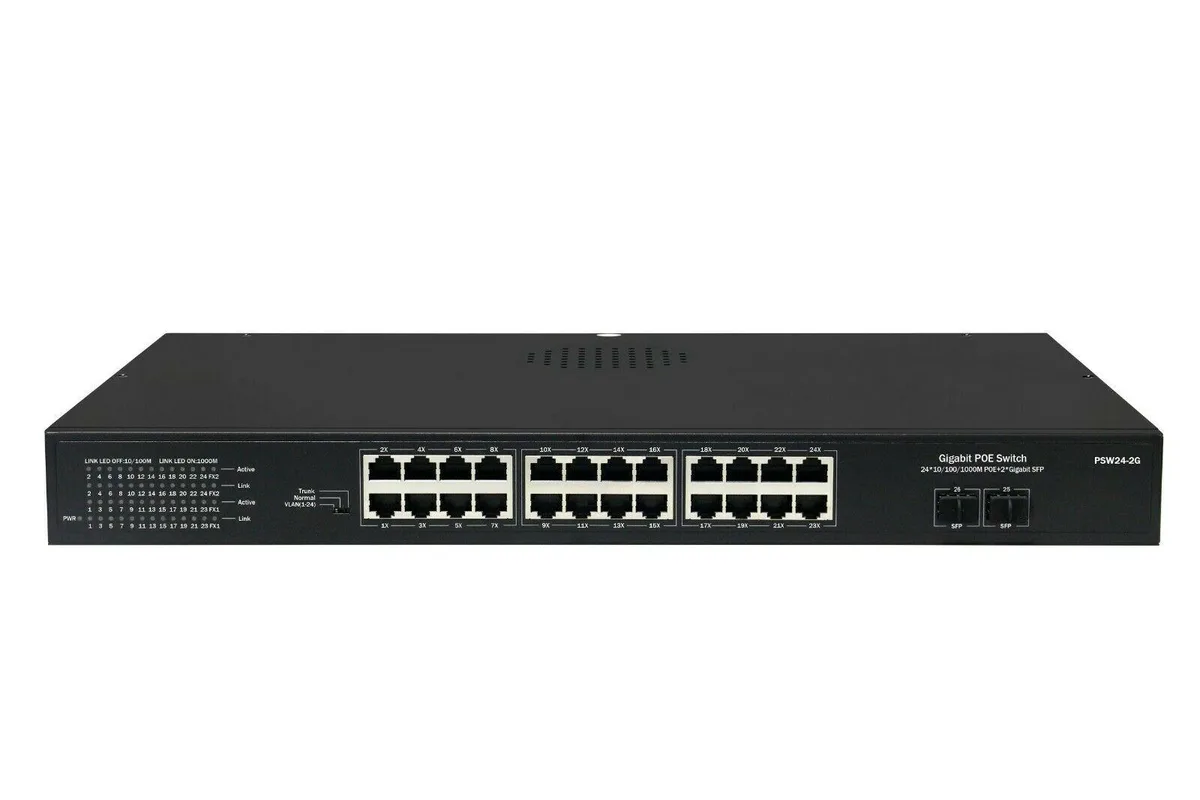 Thinkstar Thinkstar 24-Port Gigabit PoE+ Switch with 2 SFP Uplinks, 300W Budget — product photo