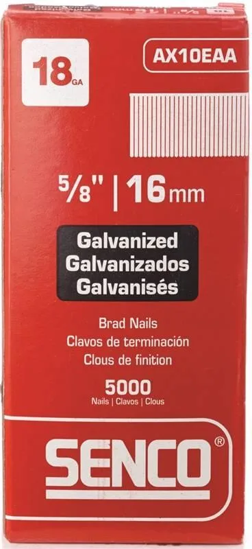 Senco Senco AX10EAA Collated Finishing Nail 5/8 in 18 ga Galvanized Brad Head — product photo