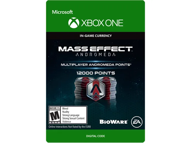 Electronic Arts Electronic Arts 7F6-00100 Mass Effect Andromeda Points Pack 6 12000 PTS Xbox One downloadable game — product photo