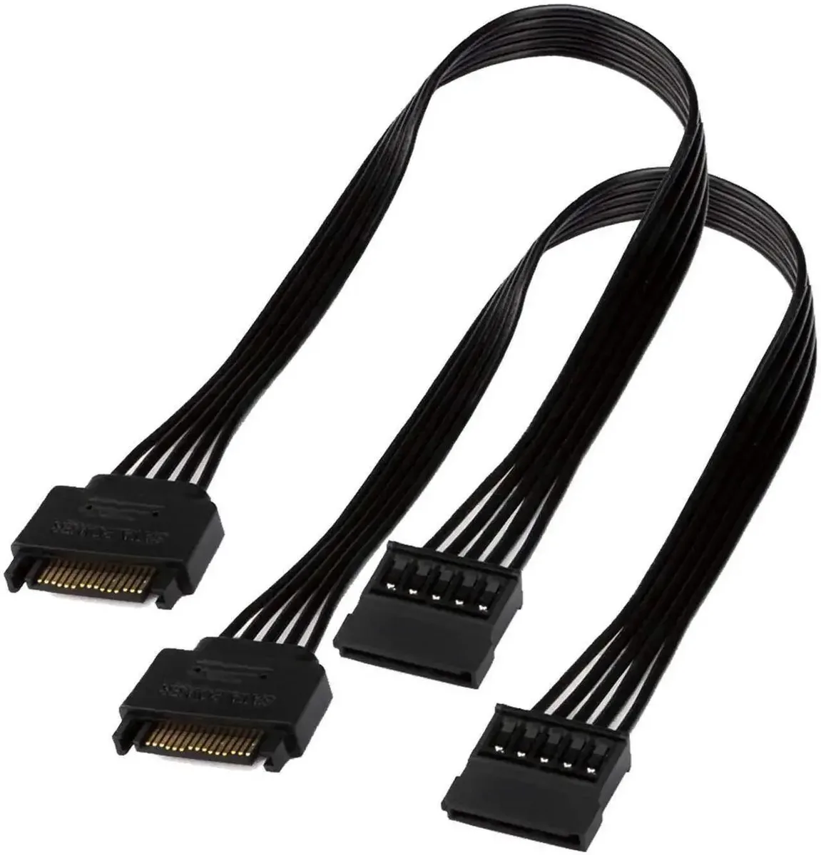 SMUGDESK SMUGDESK 15 Pin SATA Male-Female Power Extension Cable 24 Inch 2 Pack — product photo