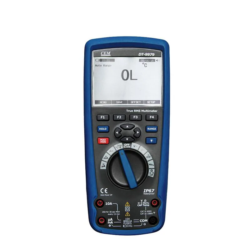 CEM CEM DT-9979 True RMS Digital Multimeter 50000 counts IP67 CAT IV 600V CAT III 1000V electrician tool — product photo