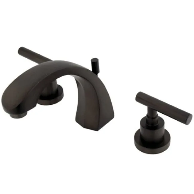 Single-handle kitchen faucet with polished brass finish