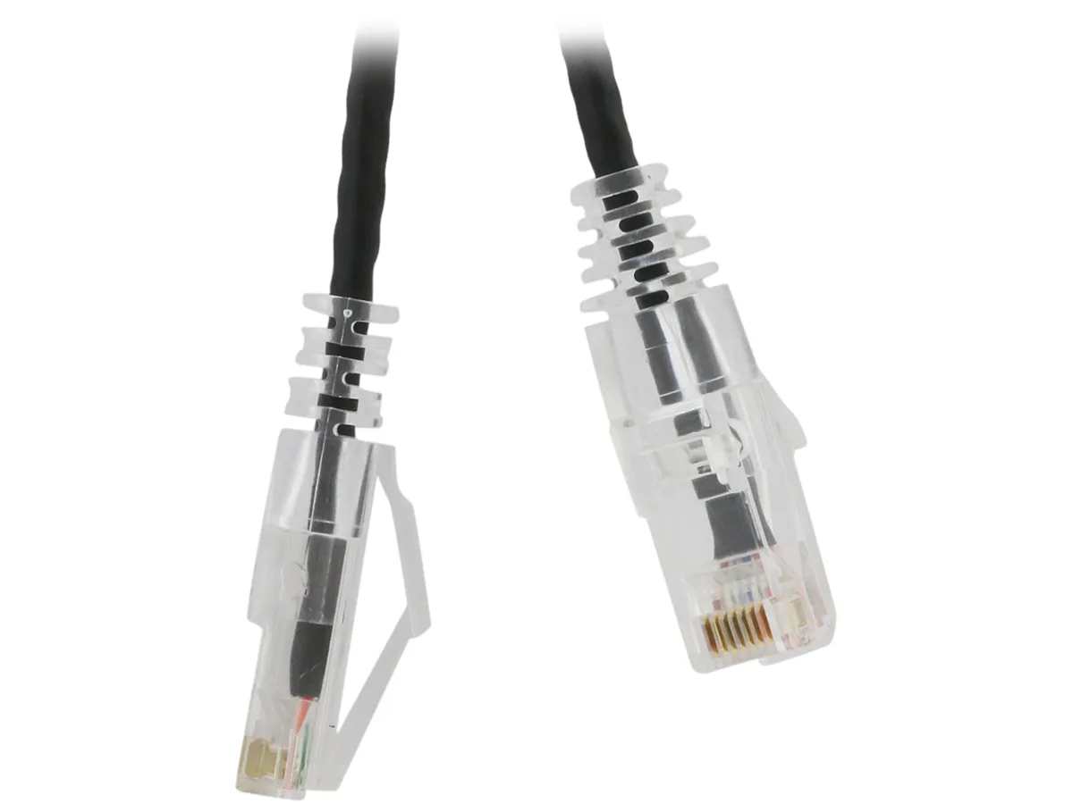 Nippon Labs Nippon Labs SLCAT6-28-2BK network ethernet cable 28 AWG Cat 6 2 ft Black — product photo