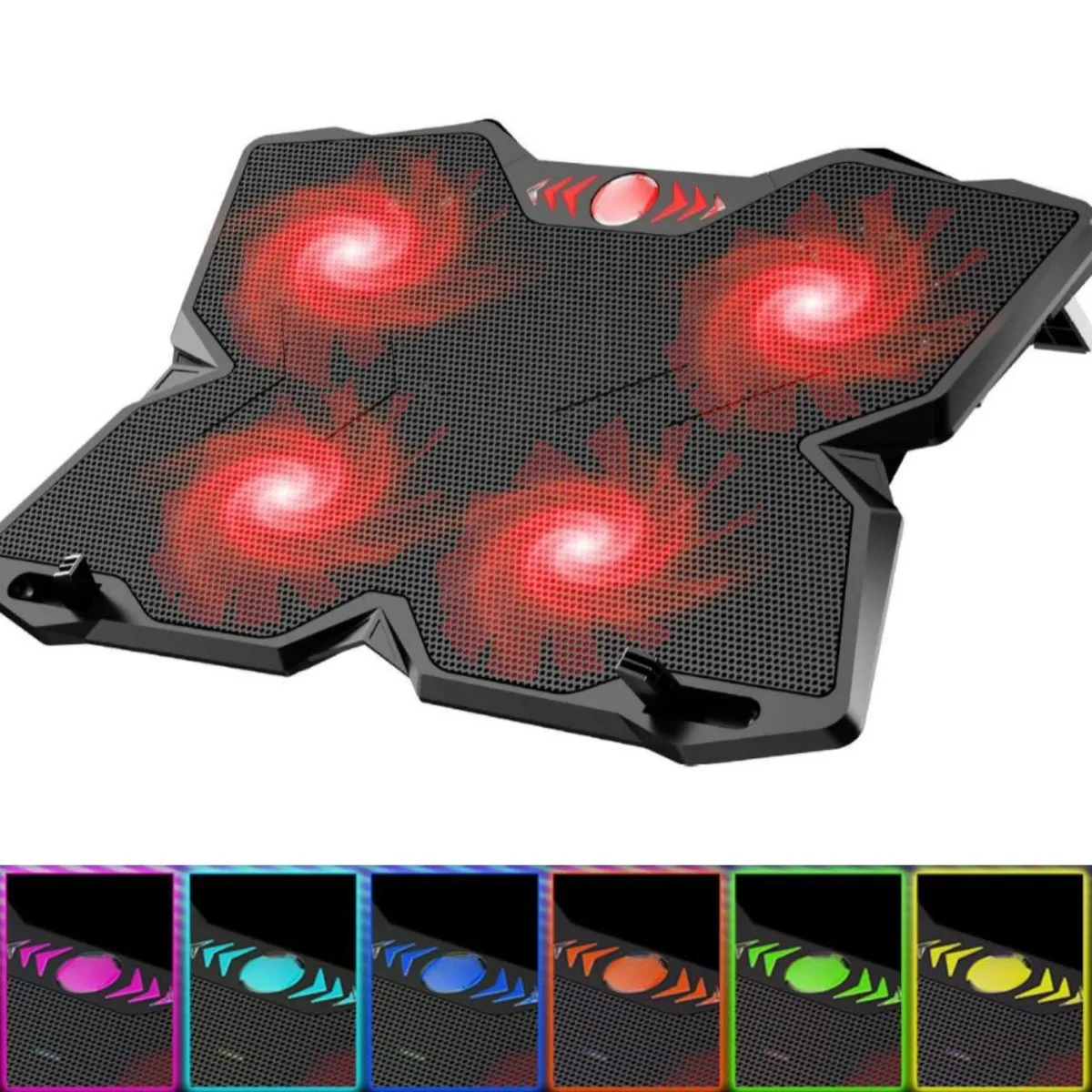 Adiven Adiven AD-SRQ-RD laptop cooling pad 17 inch 4 fans Red LED Black/Red — product photo