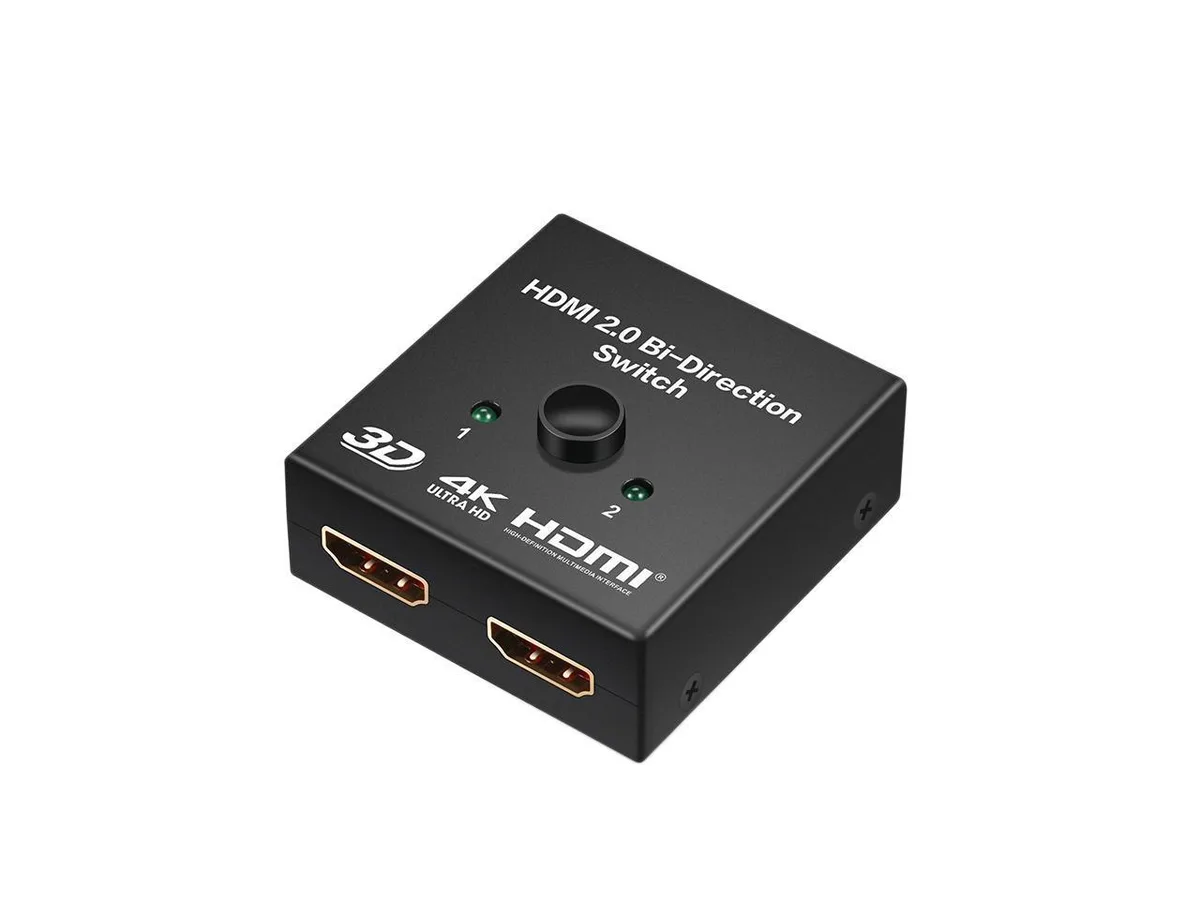 Group Other Group Other HDMI 2.0 KVM Switch 2×1 Bi-Directional 4K 60fps 12-bit 32-bit HDCP — product photo
