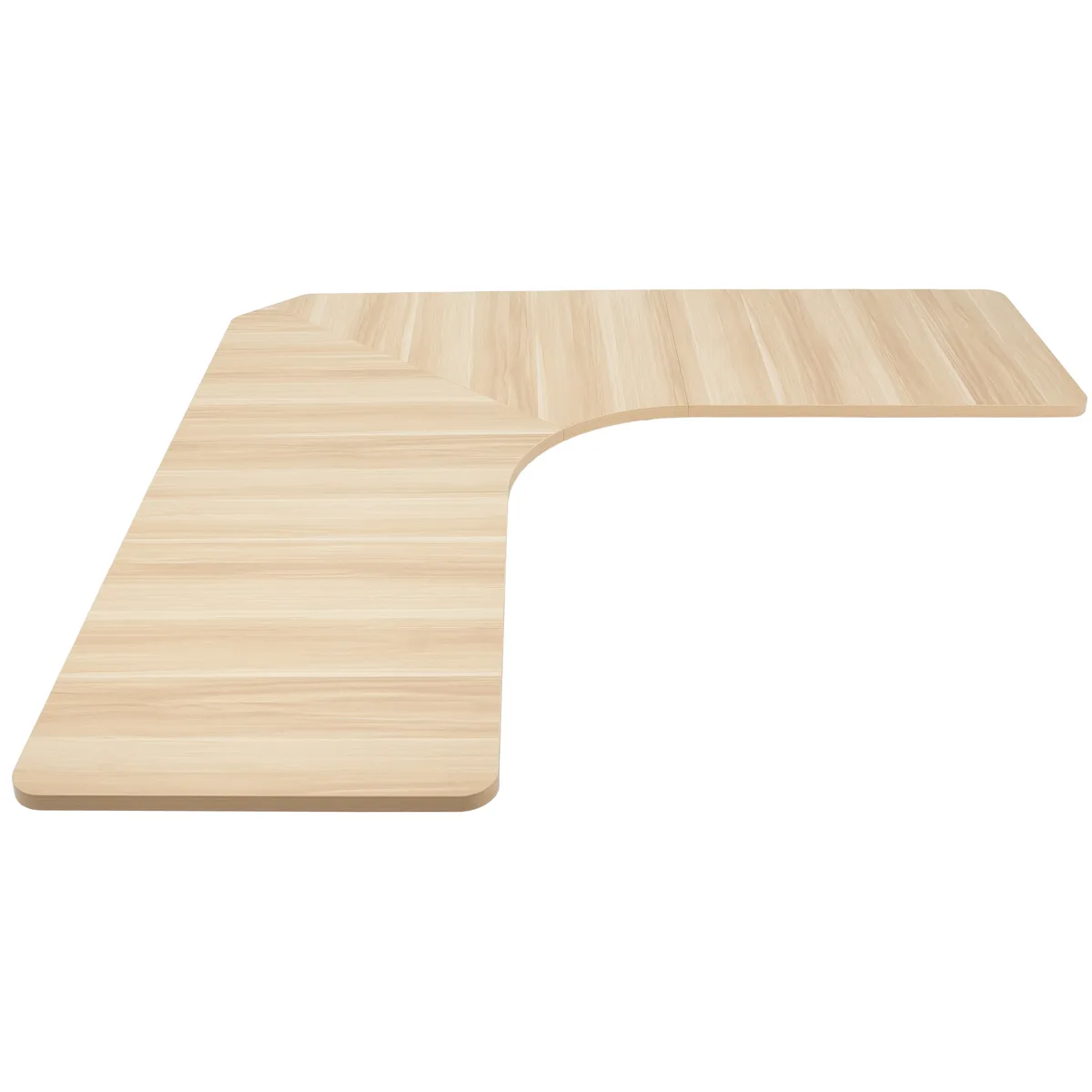 VIVO VIVO Light Wood 71" Curved Corner Table Top 4-part — product photo