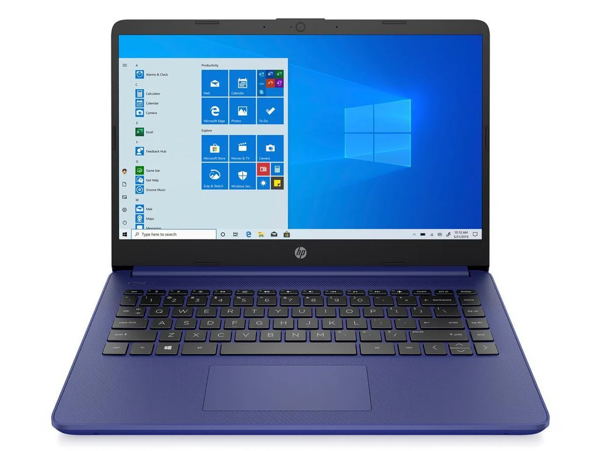 HP HP 14-fq0010nr 14" laptop AMD 3020e 1.2/2.6GHz 4GB DDR4 64GB eMMC Indigo Blue — product photo