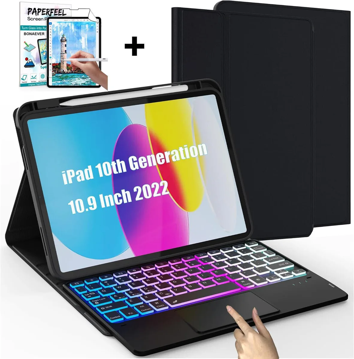 BONAEVER BONAEVER A2602 keyboard case 10.2 inch 2021 2020 2019 10.5 inch 2017 2019 — product photo
