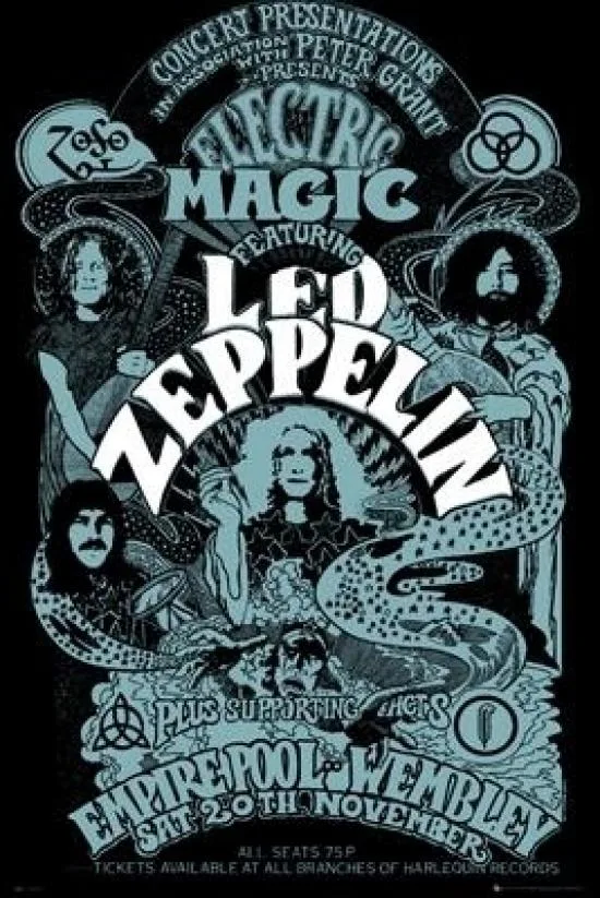 Led Zeppelin Wembley poster print 24 by 36 inches on heavy stock paper