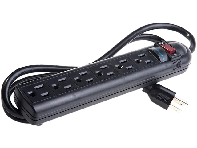 BlueDiamond BlueDiamond BB-05 Black surge protector 6 outlets 4.0 ft 15 A — product photo