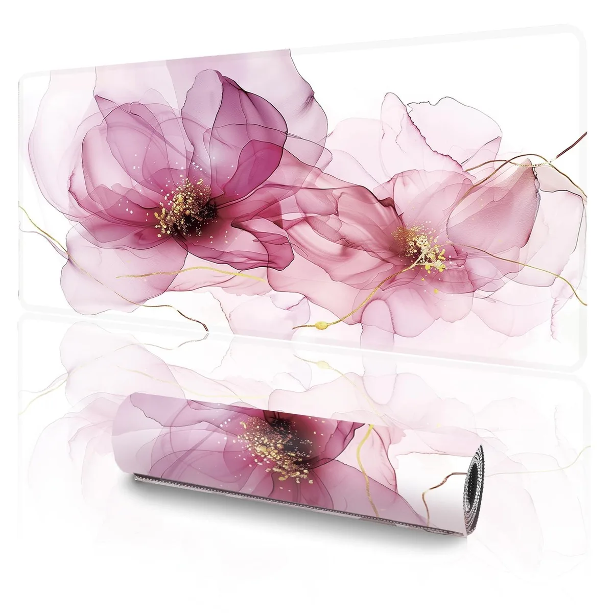 UJoowalk XL Abstract Floral Mousepad 35.3 x 15.72 in Ethereal Bloom — product photo