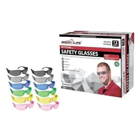 BISON LIFE BISON LIFE Keystone Safety Glasses Anti-Scratch 12 Pair — product photo