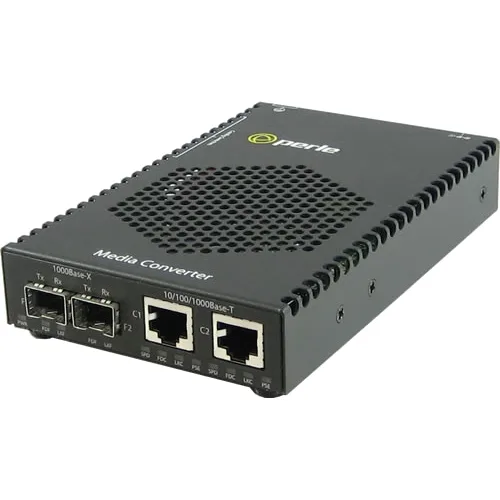 Perle Perle 05082014 S-1110DP-DSFP PoE Media Converter — product photo