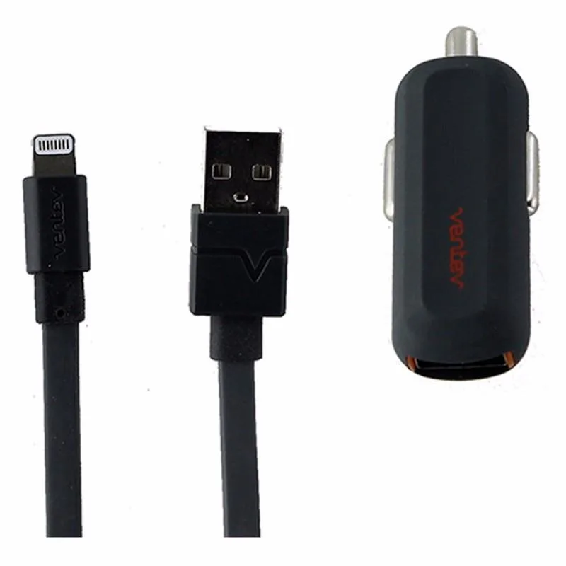 Ventev Ventev dashport r1240 Car Charger with Lightning Cable (Gray) — product photo