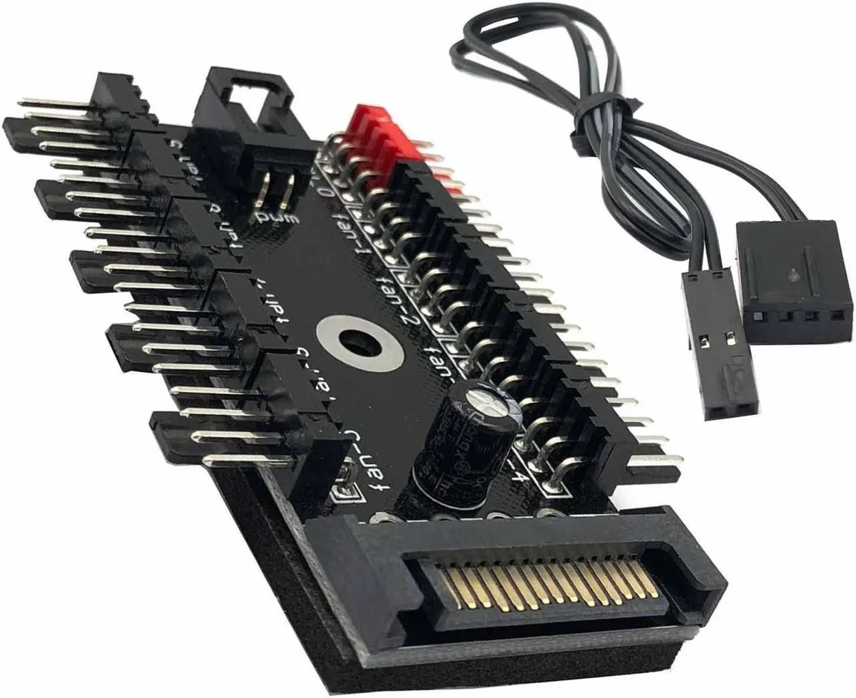 Vszerda Vszerda 10-Way 4Pin PWM Fan Hub SATA Power Cable — product photo