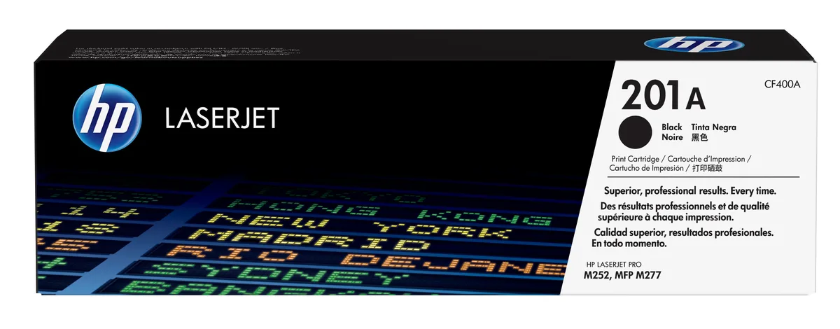 HP HP CF400A 201A Black Toner Cartridge 1500 Pages toner cartridges (genuine brands) — product photo