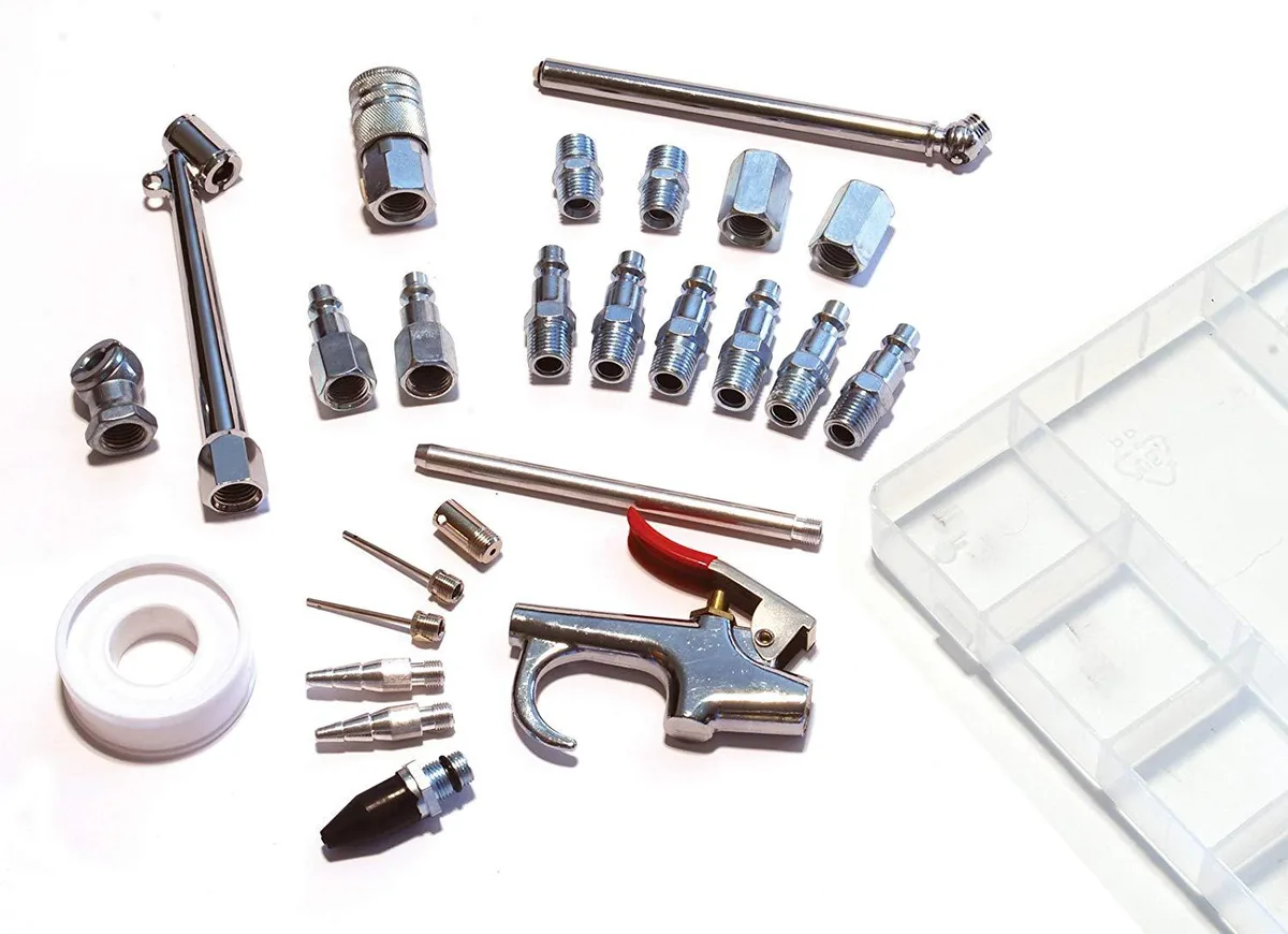 25-piece air accessory kit in clear storage case