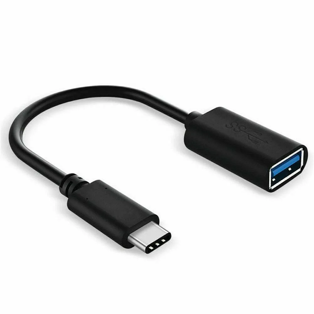 NShi NShi USB-C 3.1 Male to USB 3.0 Female OTG Adapter Cable Black — product photo