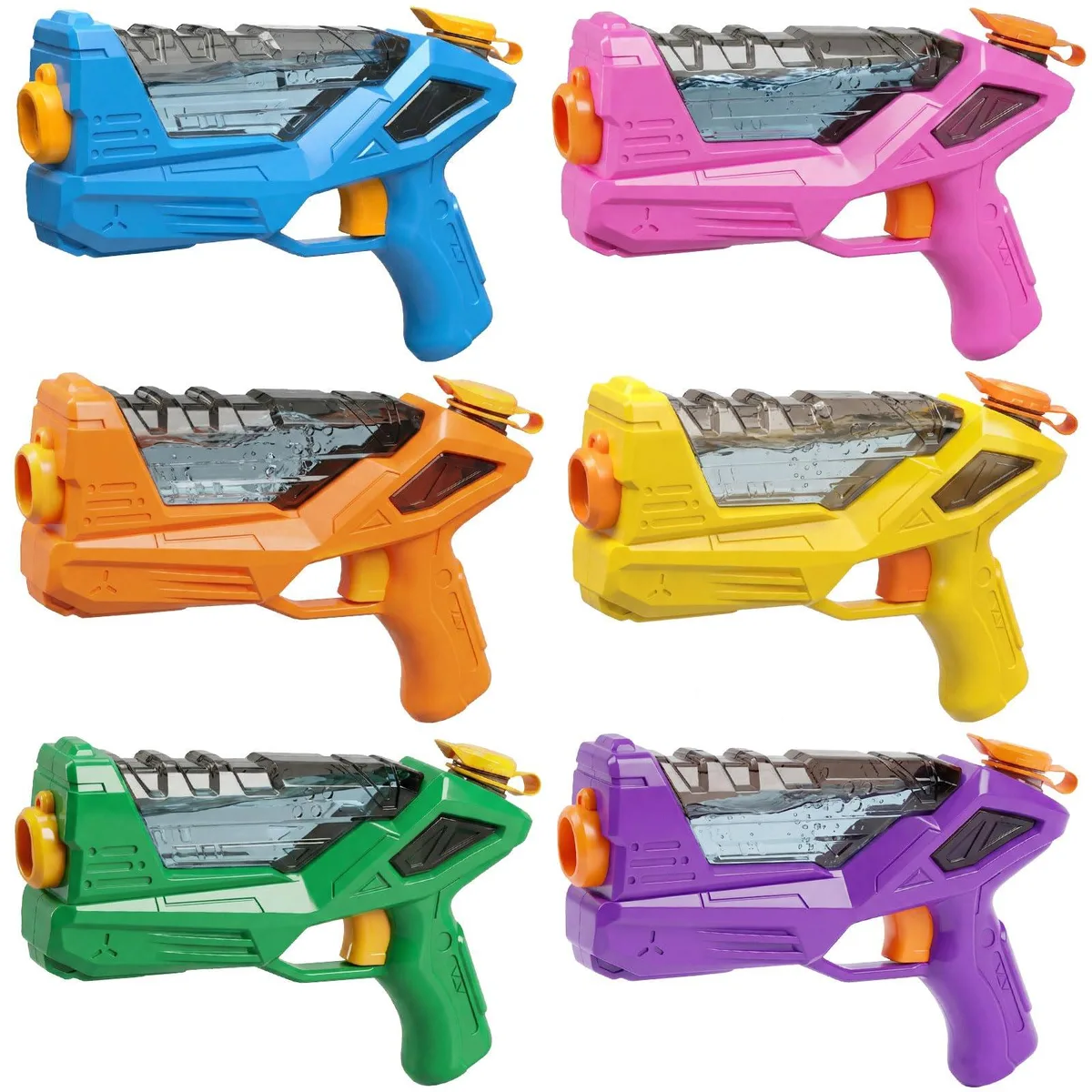  6 Pack Water Guns 6 Color 9.2x5.9 — product photo