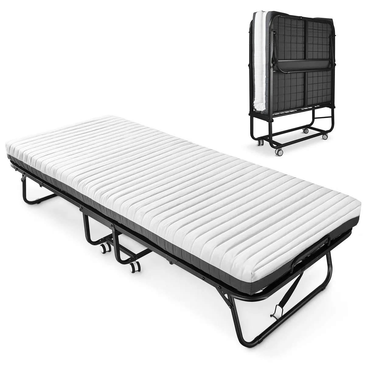 tuphen tuphen Folding Bed with Memory Foam Mattress 75"L 31"W 450lb — product photo