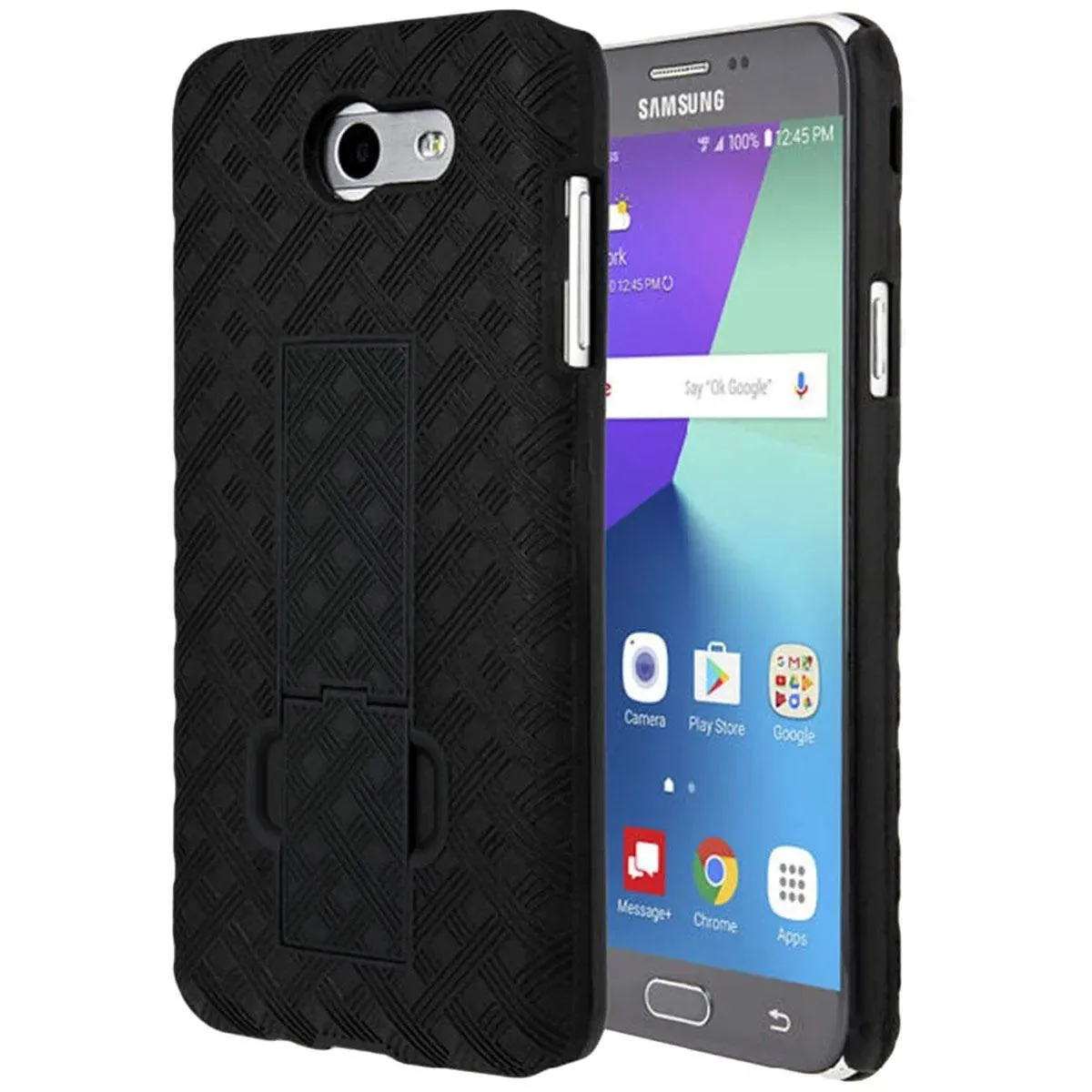 Rome Tech Rome Tech Galaxy J7 2017 5.5" Belt Clip Holster Case Black — product photo