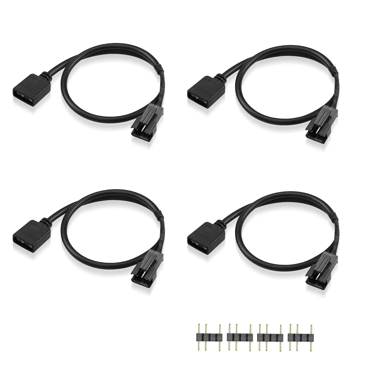  RGB Extension Cable 3-Pin to SM 3Pin 5V ARGB 11.8in 4PCS — product photo