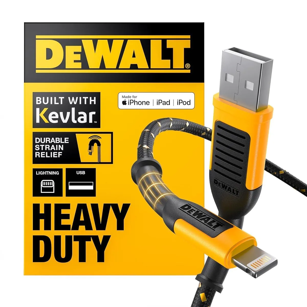  DEWALT 131 1359 DW2 USB to Lightning Cable 4FT — product photo