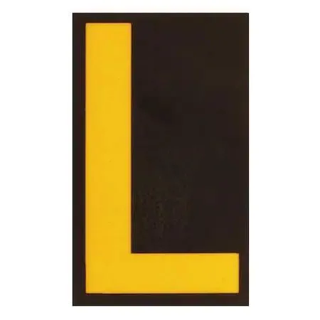 Brady Brady 5890-L LetterLabel L Yellow on Black PK25 — product photo
