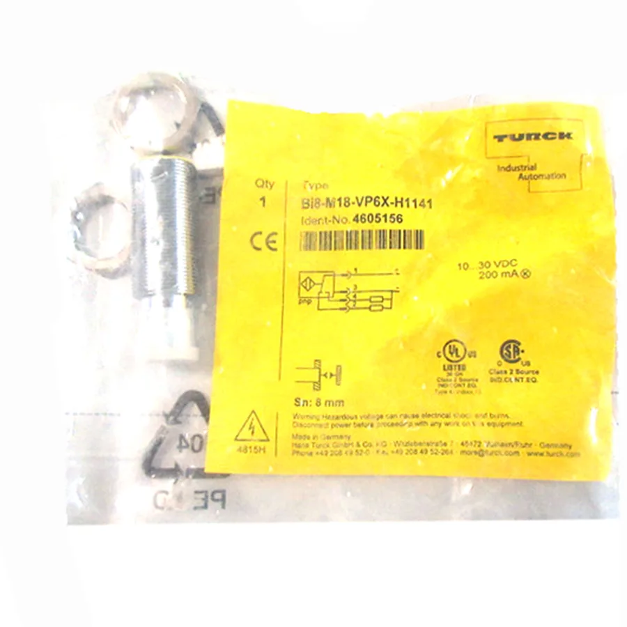 Turck Turck BI8-M18-VP6X-H1141 1634945 inductive sensor PNP M18×1 10…30 VDC IP68 — product photo