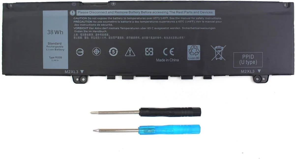 FOCUSTEC FOCUSTEC 38WH 11.4V F62G0 laptop battery for Dell Inspiron 13 7000 2-in-1 — product photo