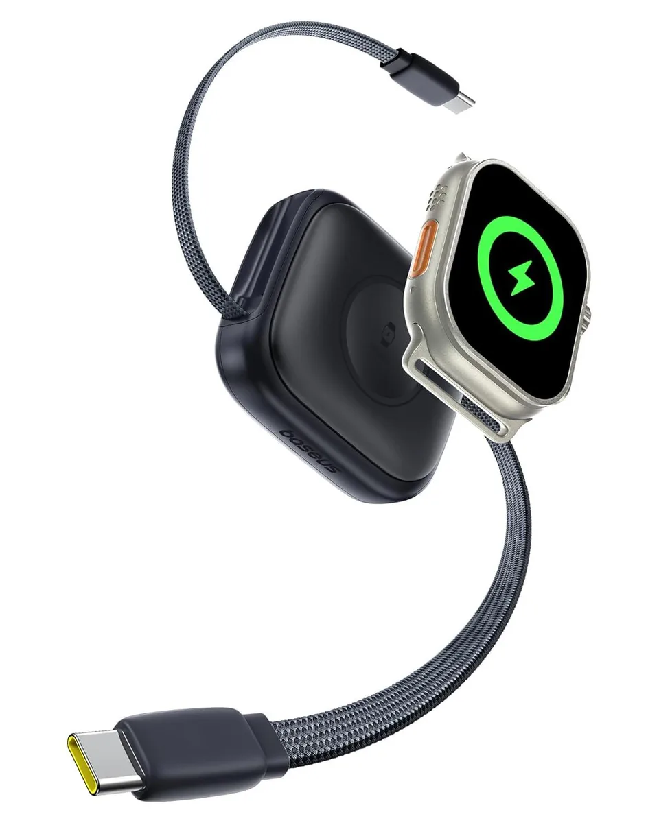 Mobee Mobee Retractable USB-C Cable 100W 2.5W Watch Charger 3ft — product photo