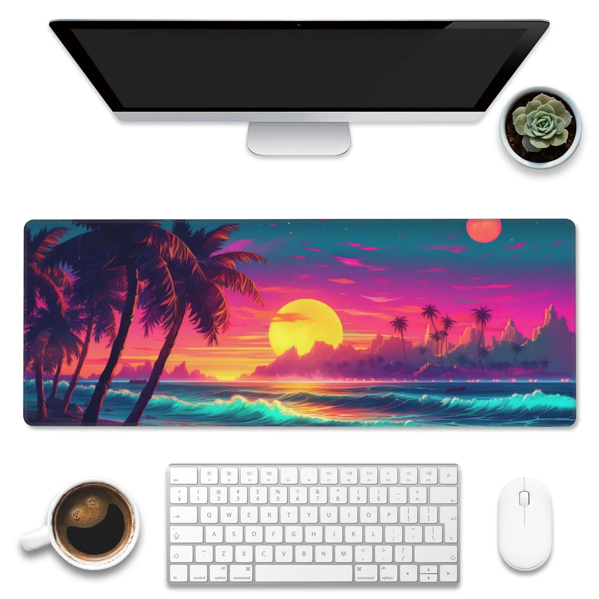 Astro Gaming Astro Gaming Science Fiction Beach Sunset Desk Pad 31.5x11.8 2 in 1 accessory — product photo