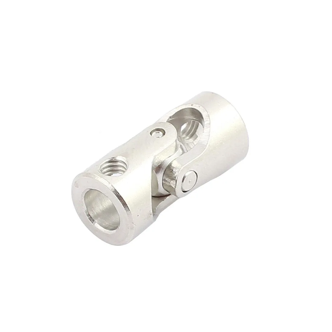 Small silver stainless steel universal joint 11mm by 24mm with 6mm bore