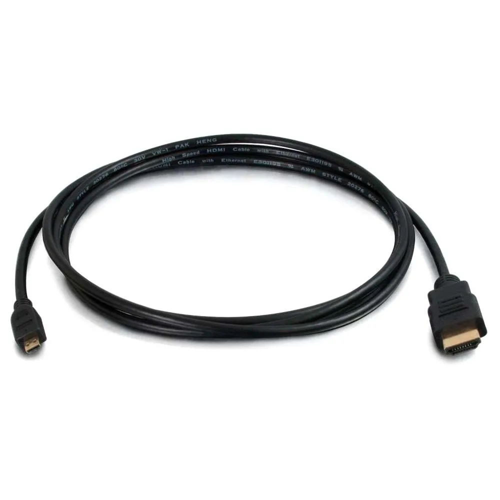 Cables To Go Cables To Go 50616 HDMI to Micro HDMI cable with Ethernet 10 ft 3.04 m 60 Hz Black — product photo