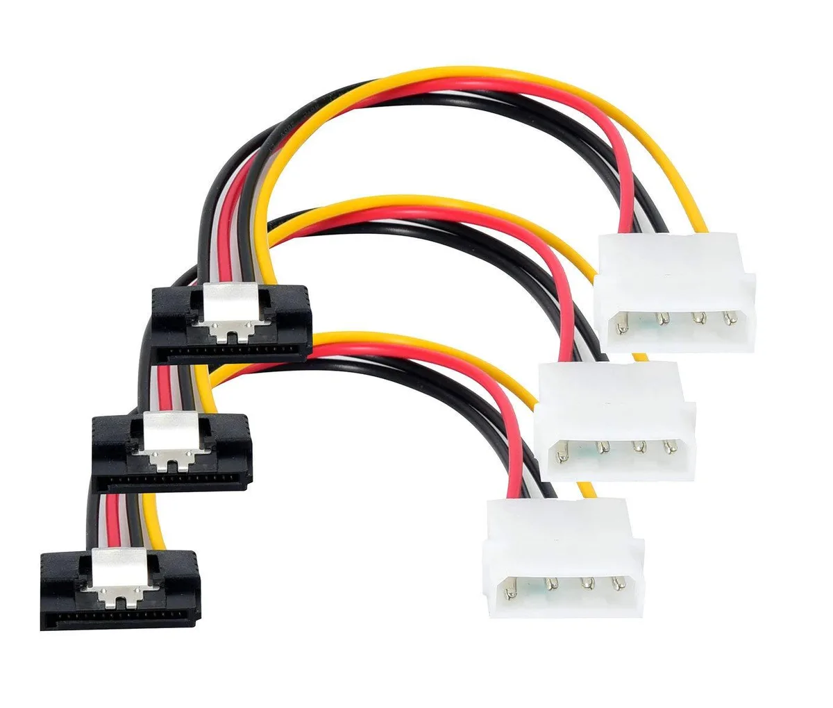Vszerda Vszerda 4 Pin Molex to SATA 15-pin Female Power Cable 7 Inches 3 Pack — product photo