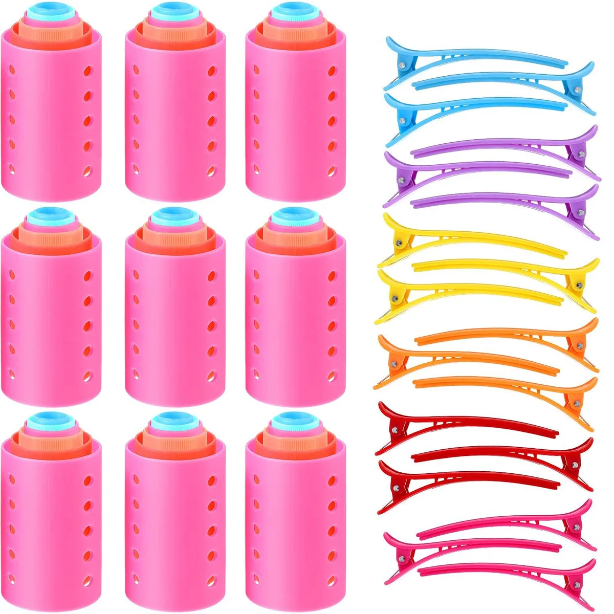 Multicolour magnetic rollers and clips in a rectangular box
