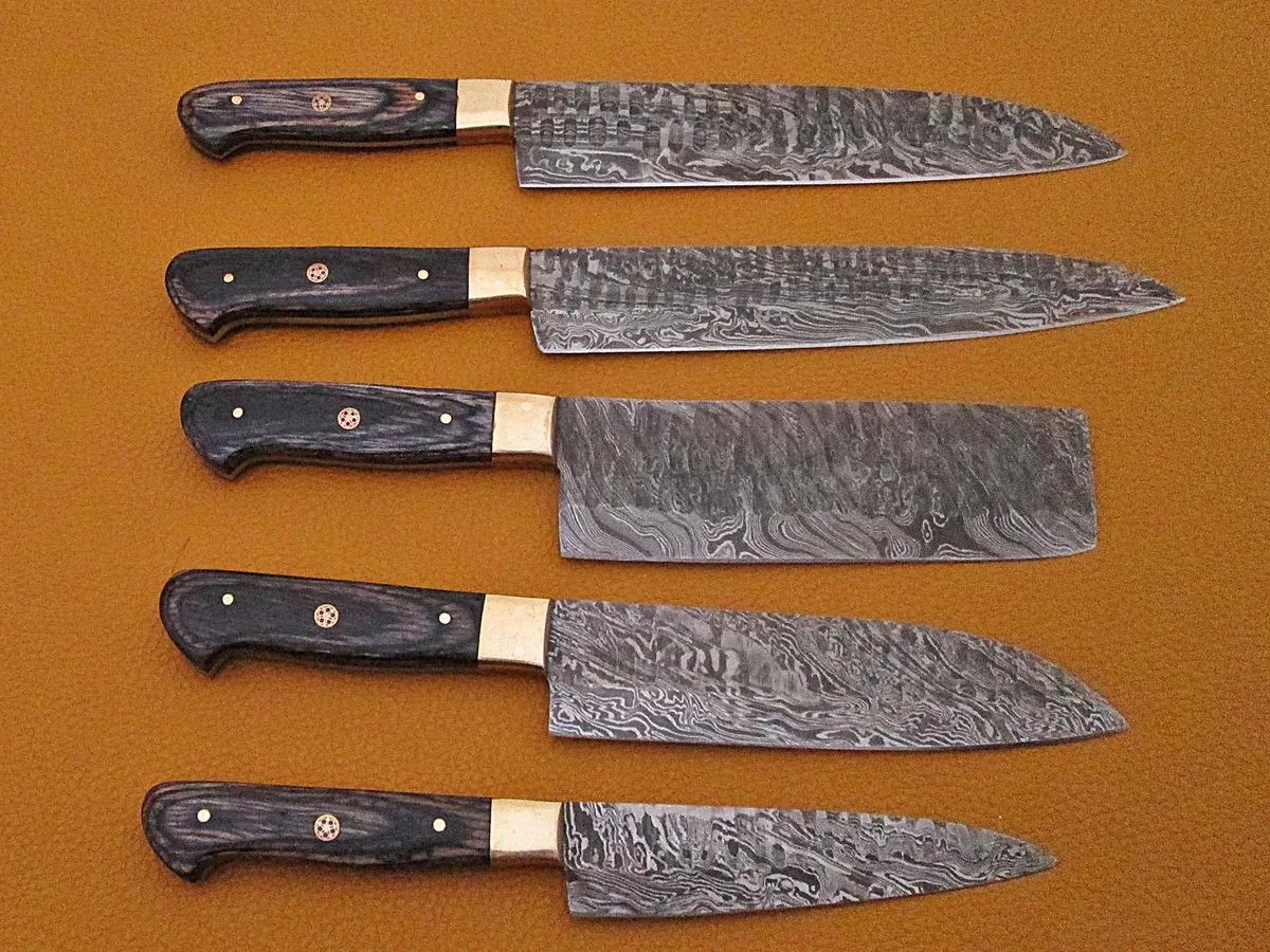 Damascus Depot Damascus Depot 5 Piece Black Damascus Steel Fillet Knife Set 53 Inches — product photo