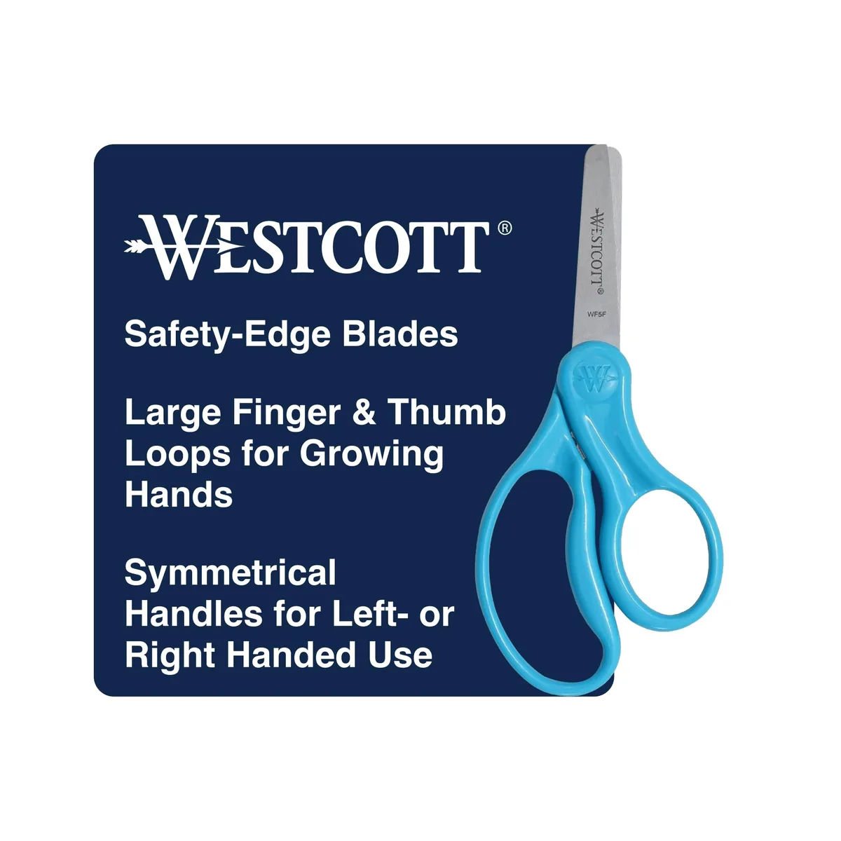  Westcott 15968 5-Inch Blunt Tip Scissors Neon Blue — product photo