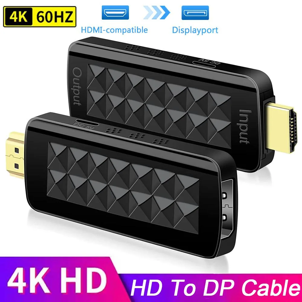 LUOM LUOM HDMI 2.0 to DP 1.4 Active Audio Video Converter 4K 60Hz 1080p 144Hz Black — product photo