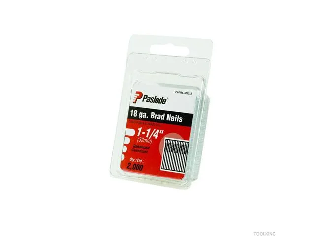 Box of 2000 galvanized 18 gauge brad nails in strip collation